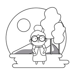 Grandmother cartoon vector design vector illustration
