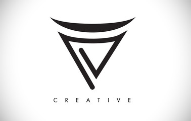 V Letter Modern Trendy Design Logo. Letter V Icon Logo with Modern Monogram