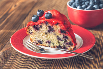 Cake with blueberries