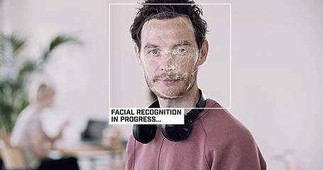 Scanning person identity by using facial recognition technology