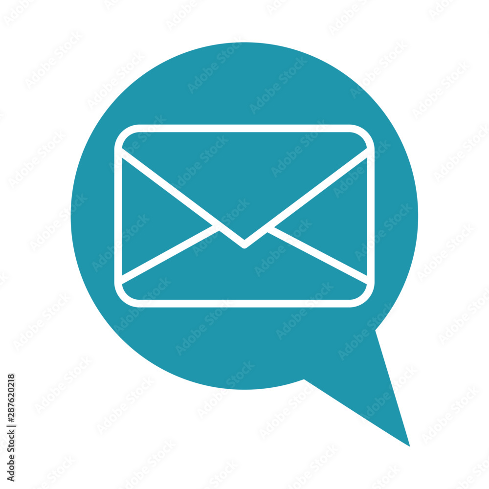 Poster envelope message vector design