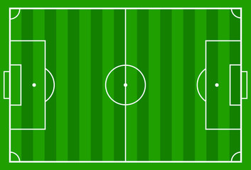 Fußballfeld mit steifen