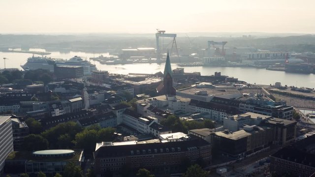 Cityscape of Kiel, the city in the northern part of Germany