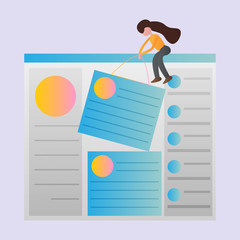 Set of Online Marketing Illustration. template for online shop, marketing, sales and sosial media. Modern flat design concept. Web page design for website and mobile website. Flat vector illustration.