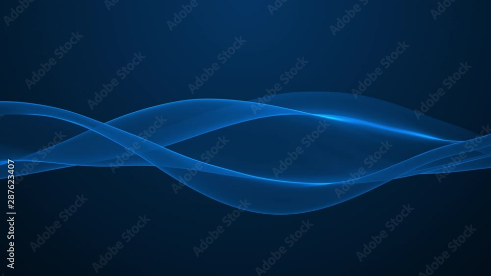 Poster looped animation. abstract wavy background in dark blue color with smooth wave. modern colorful wall
