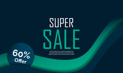 Sale Advertising Banner with offer illustration