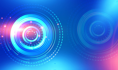 Elegant 3D Technology Wheel Background