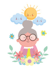 Grandmother cartoon vector design vector illustration