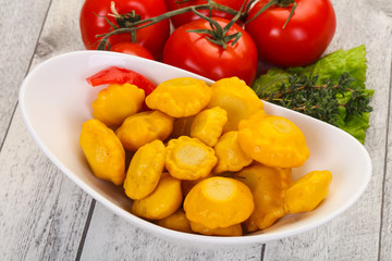 Tasty marinated patisson