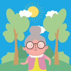 Grandmother cartoon vector design vector illustration