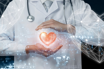 Protection and support of the heart .