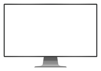 gz455 GrafikZeichnung - modern blank desktop computer screen - isolated on white background. multimedia panel / display size 16:9 - xxl g8503