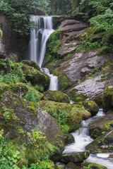 Fototapeta na wymiar Wandern am Triberger Wasserfall im Schwarzwald