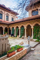 St. Michael and Gabriel church and Stavropoleos Monastery  in Bucharest, Romania.