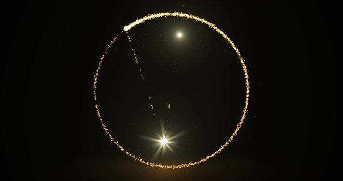 Light glare drawing pentagram symbol footage