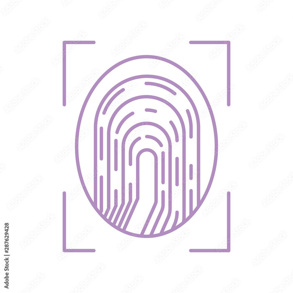 Poster isolated fingerprint vector design