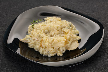 Risotto with pear and gorgonzola
