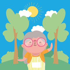 Grandmother cartoon vector design vector illustration