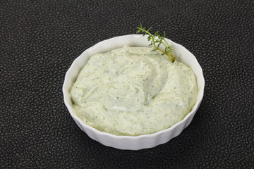 Cottage cream snack with herbs