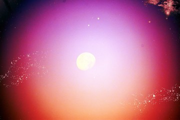Fototapeta premium Moon in Galactic Sky 