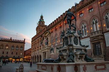 Fototapeta na wymiar Bologna Italy Fountain of Neptune