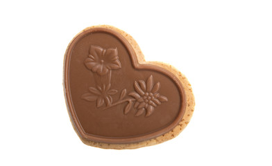 swiss chocolate cookies isolated