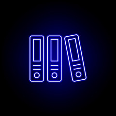 Archive in office line neon icon. Elements of Business illustration line icon. Signs and symbols can be used for web, logo, mobile app, UI, UX