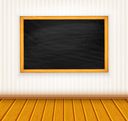 Vector background with blackboard on wall