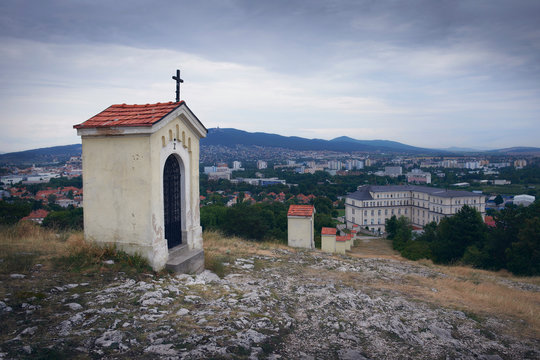 Photograph of the Kalvaria in Nitra, Slovakia