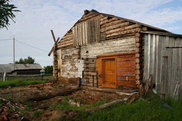 old broken house in the countryside