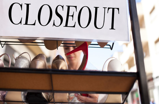 Woman Shoes On Closeout Sale Outdoors