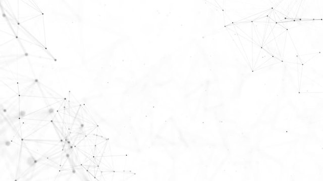 Abstract futuristic internet communication. Molecules technology with polygonal shapes. Green Screen Alpha Matte Loop Aniamtion Background