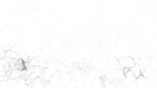 Flying through digital binary data nodes and connection paths within any type of network or system of networks. Digital Data Technology Concept background loop.