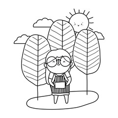 Grandmother cartoon vector design vector illustration