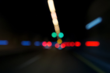 Abstract speed motion in urban highway road tunne
