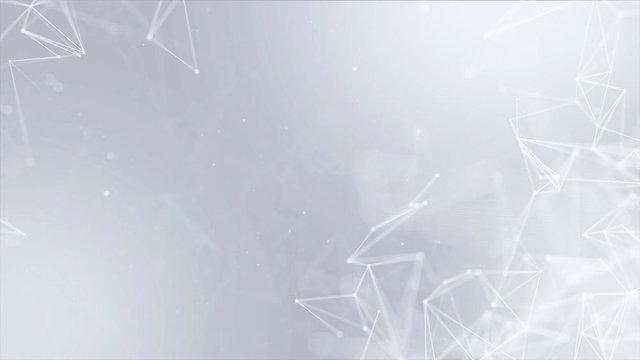 White Smooth Abstract clean black and white low poly waving Plexus surface as creative background. Soft Clean Corporate Business Presentation Seamless Loop Background.