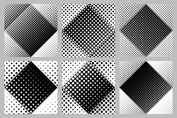 Circle pattern background set - abstract vector design from circles