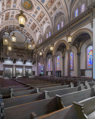 Interior of the historic Cathedral of the Sacred Heart in Richmond, Virginia