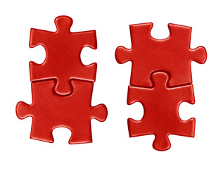 puzzle pieces on white background