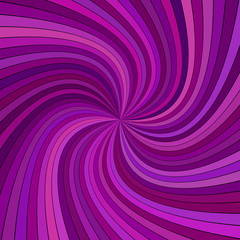 Fototapeta premium Purple hypnotic abstract spiral ray burst stripe background - vector illustration