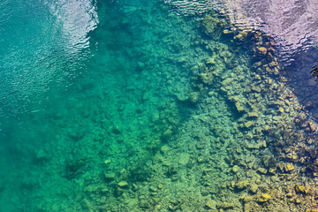 Stony sea bottom. Adriatic coast