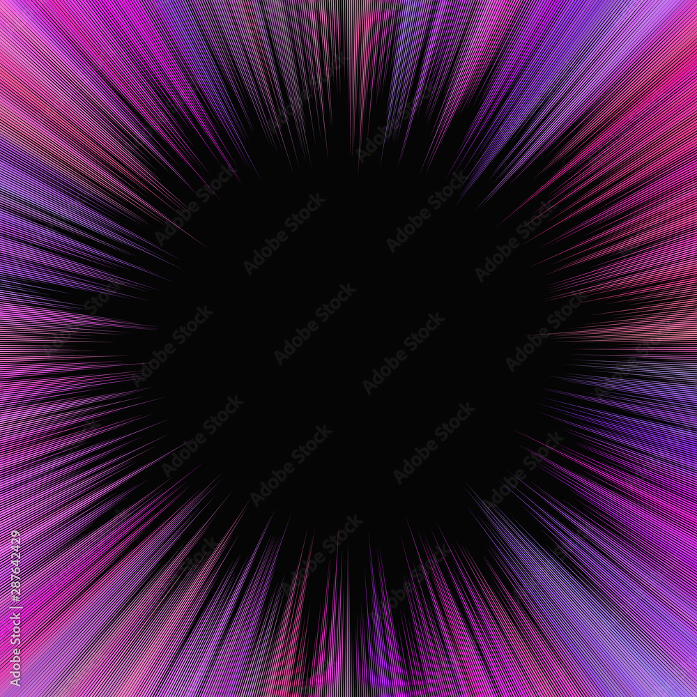 Poster purple psychedelic abstract starburst background design - vector explosive graphic with blank space 