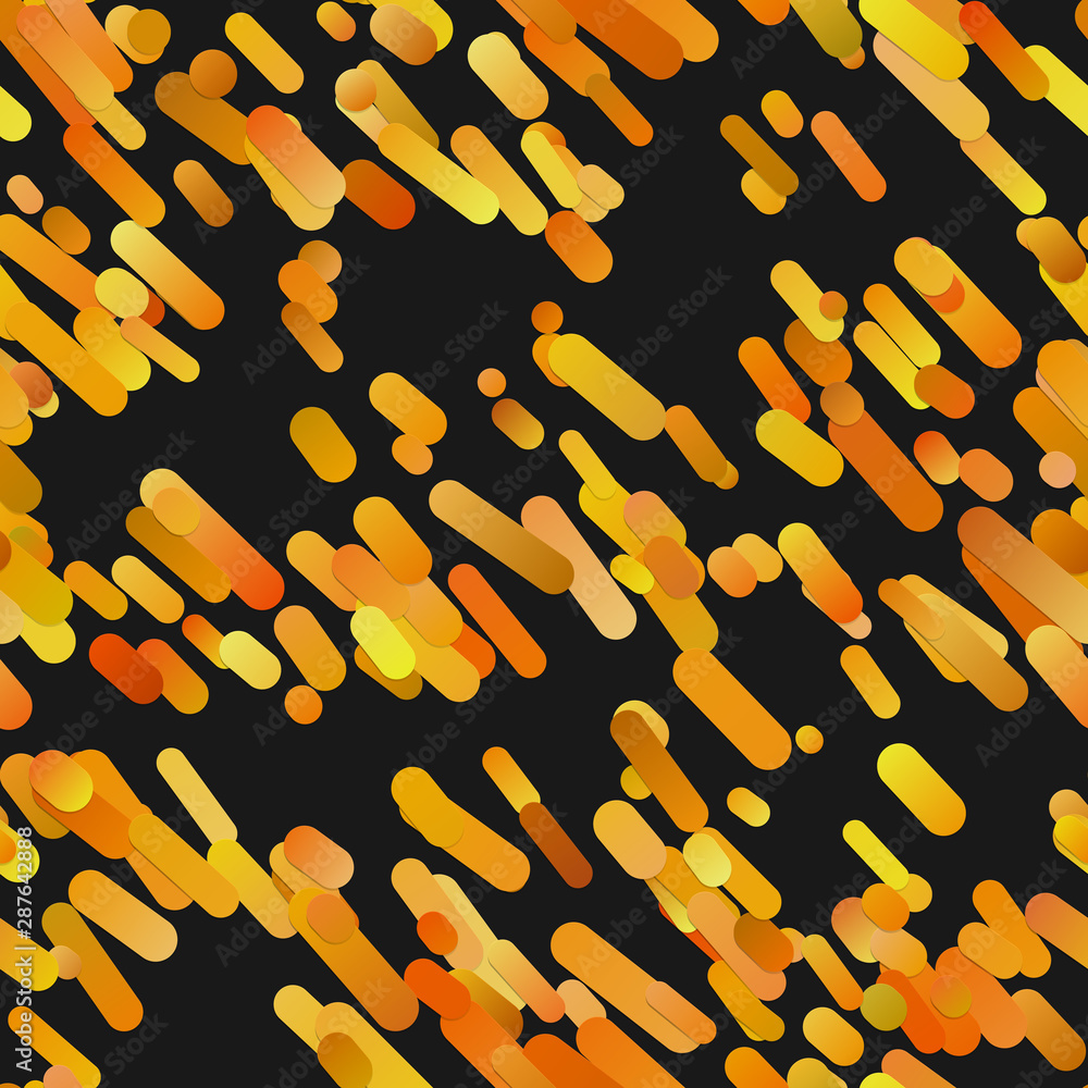 Poster orange seamless modern gradient diagonal rounded stripe pattern background - vector graphic