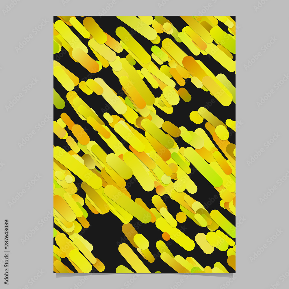 Poster yellow trendy diagonal gradient stripe pattern brochure background template - vector stationery grap