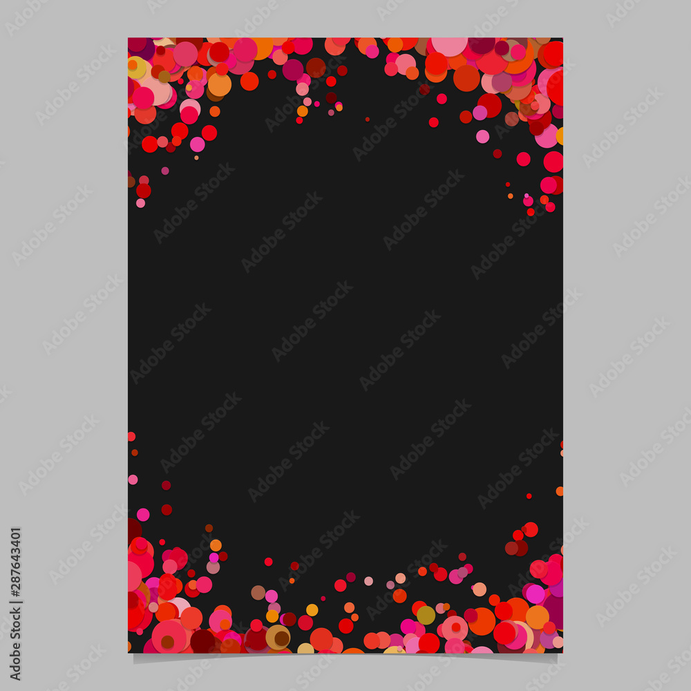 Aufkleber blank abstract confetti ring brochure background template with scattered circles - vector document f