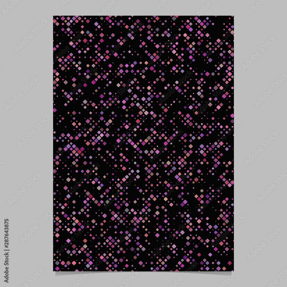 Poster purple abstract geometrical diagonal rounded square mosaic pattern flyer background template