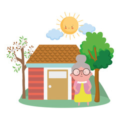 Grandmother cartoon vector design vector illustration