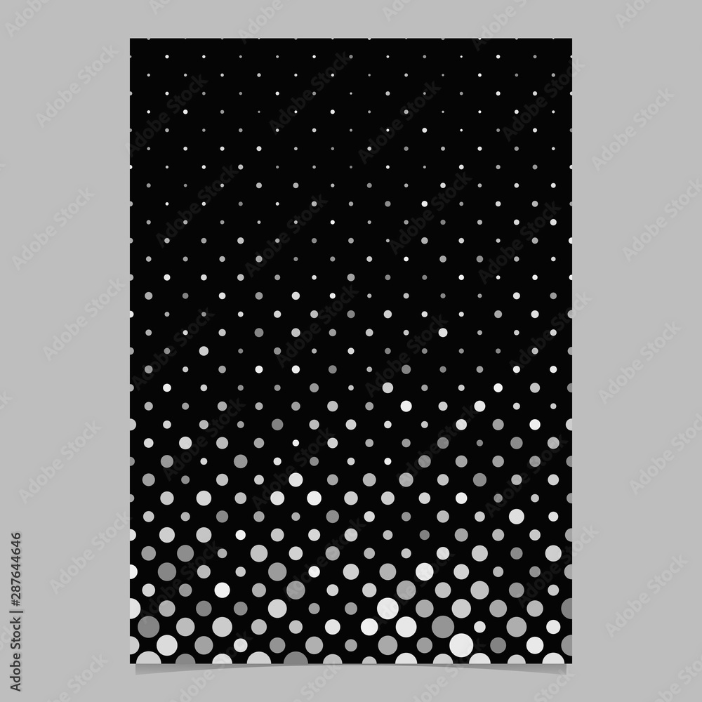 Poster color dot pattern brochure template - vector document background graphic from circles