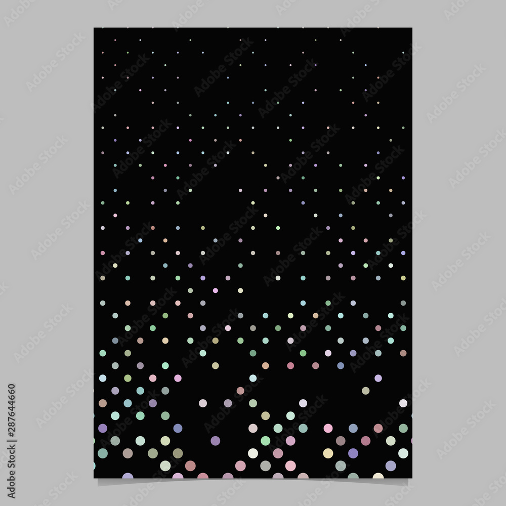 Poster multicolored abstract dot pattern brochure background - vector stationery template design
