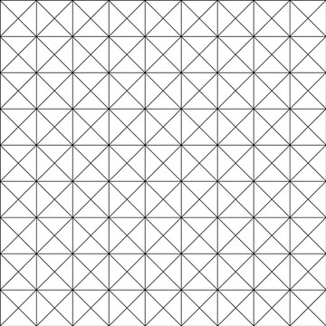 simple geometric shape cell triangles seamless pattern , crossed lines . vector repeatable
